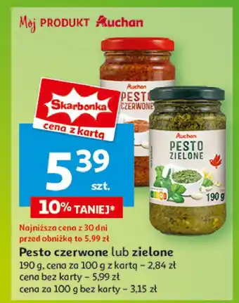 Auchan Pesto zielone Auchan różnorodne (logo czerwone) oferta