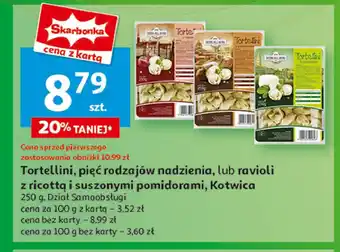 Auchan Tortellini z ricottą i suszonymi pomidorami Kotwica oferta