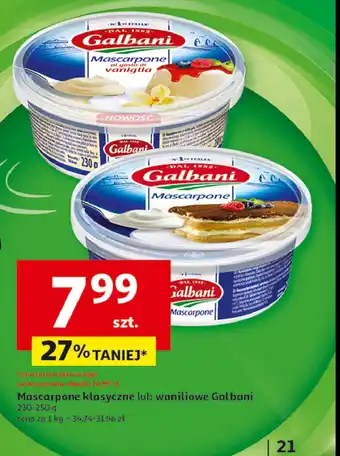 Auchan Ser mascarpone o smaku waniliowym Galbani oferta