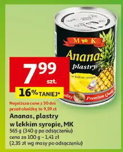 Auchan Ananas plastry M&k oferta