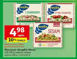 Auchan Pieczywo chrupkie żytnie z sezamem Wasa oferta