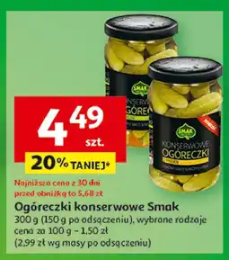 Auchan Ogóreczki z miodem Smak oferta