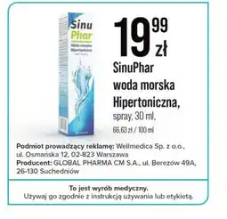 Apteka Cosmedica SinuPhar woda morska hipertoniczna oferta