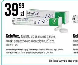 Apteka Cosmedica GeloVox tabletki do ssania na gardło oferta