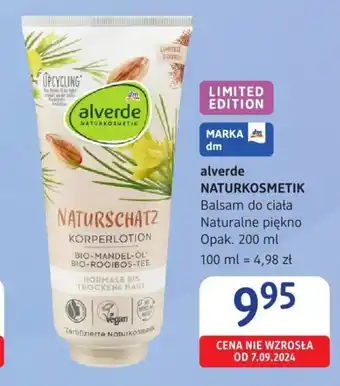 dm drogerie markt alverde NATURKOSMETIK Balsam do ciała Naturale piękno oferta