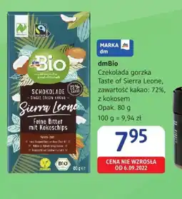 dm drogerie markt Czekolada gorzka dmBio Taste of Sierra Leone oferta