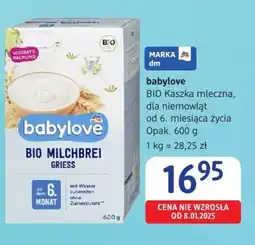 dm drogerie markt babylove BIO Kaszka mleczna oferta