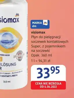 Visiomax Płyn do pielęgnacji soczewek kontaktowych Super, z pojemnikiem na soczewki