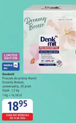 dm drogerie markt Denkmit Proszek do prania tkanin Dreamy Breeze oferta