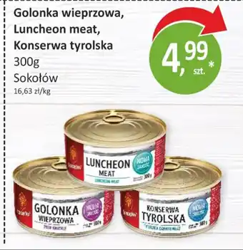 Passa Golonka wieprzowa, Luncheon meat, Konserwa tyrolska Sokołów oferta