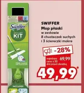 Kaufland Zestaw dry: mop + 8 ściereczek 3 mokre chusteczki Swiffer oferta