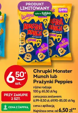 Żabka Chrupki Monster Munch lub Prażynki Peppies oferta