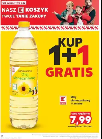 Kaufland Olej słonecznikowy K-classic oferta