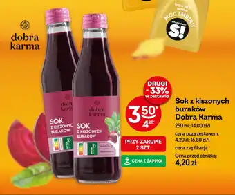 Żabka Sok z kiszonych buraków Dobra Karma oferta