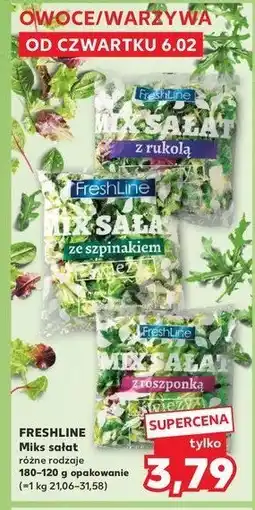 Kaufland Mix sałat z roszponką Freshline oferta