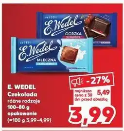 Kaufland Czekolada gorzka wiśniowa E. wedel oferta