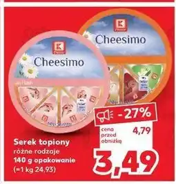 Kaufland Ser topiony z ziołami K-classic cheesimo oferta