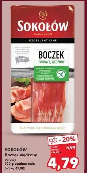 Kaufland Boczek surowy wędzony Sokołów oferta