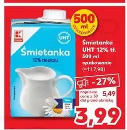 Kaufland Śmietanka 12% K-classic oferta