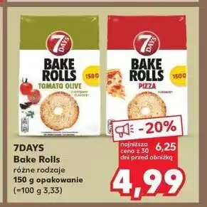 Kaufland Bake rolls pomidory oliwki i oregano 7 days bake rolls oferta