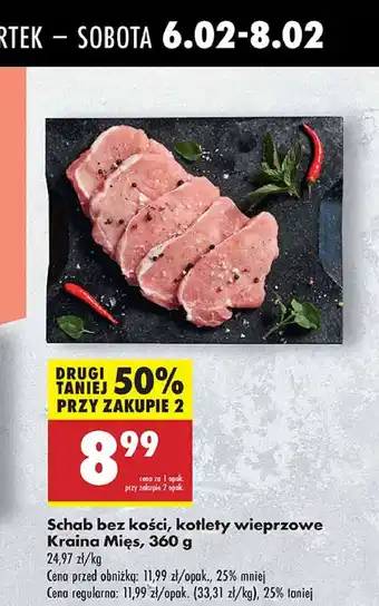 Biedronka Schab bez kości 5 kotletów Kraina mięs oferta