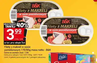 Hitpol Filety z makreli w sosie pomidorowym B&K oferta