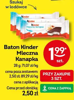 Żabka Kinder Mleczna Kanapka oferta