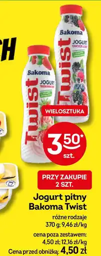 Żabka Jogurt pitny Bakoma Twist oferta