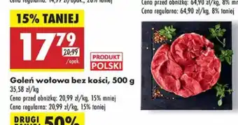 Biedronka Goleń wołowa bez kości oferta