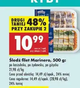 Biedronka Filety śledziowe po giżycku Marinero oferta