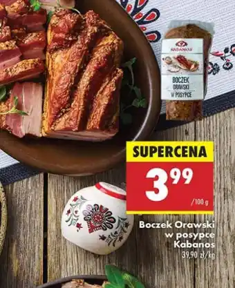 Biedronka Boczek orawski w posypce Kabanos oferta