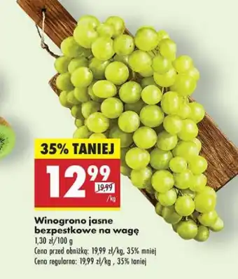 Biedronka Winogrona jasne oferta