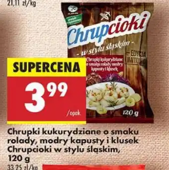 Biedronka Chrupki chrupcioki o smaku rolady modry kapusty i klusek Eurosnack oferta