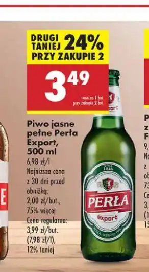 Biedronka Piwo Perła Export oferta