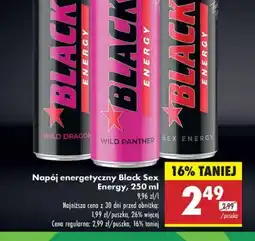 Biedronka Napój energetyczny sex energy Black Energy oferta