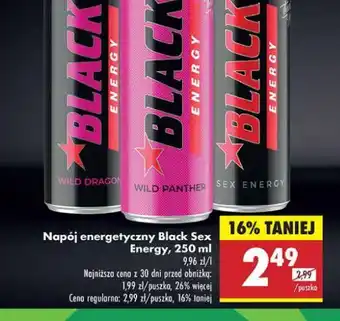 Biedronka Napój energetyczny sex energy Black Energy oferta