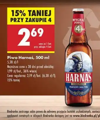 Biedronka Piwo Harnaś Jasne Pełne oferta