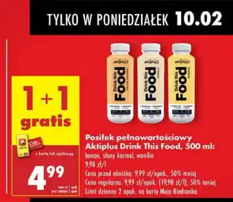 Biedronka Posiłek pełnowartościowy waniliowy Aktiplus oferta