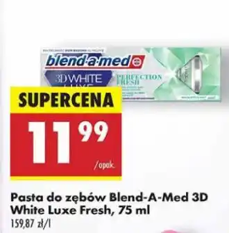 Biedronka Pasta do zębów perfection fresh Blend-A-Med 3D White Luxe oferta