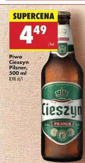 Biedronka Piwo Cieszyn Pilsner oferta