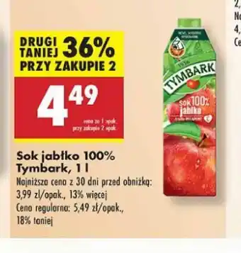 Biedronka Sok jabłkowy Tymbark 1936 oferta