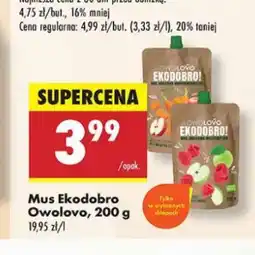 Biedronka Mus marchewkowy ekodobro Owolovo oferta