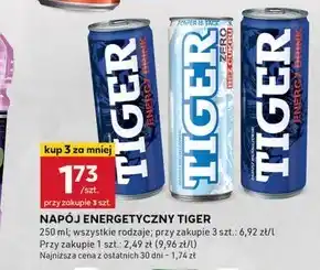 Stokrotka Optima Tiger Zero Gazowany napój energetyzujący bez cukru 250 ml oferta