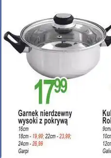 E.Leclerc Garnek wysoki z pokrywą 24 cm Garpi oferta