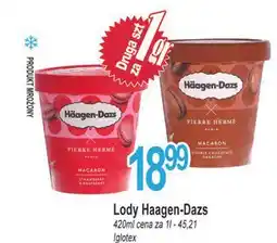 E.Leclerc Lody pierre herme macron double chocolate Haagen-Dazs oferta