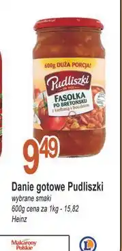 E.Leclerc Fasolka po bretońsku z kiełbasą i boczkiem Pudliszki oferta