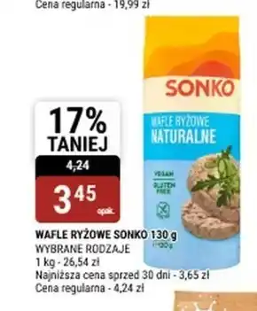 bi1 Sonko Wafle ryżowe naturalne 130 g (14 sztuk) oferta