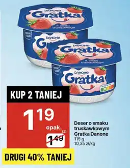 Delikatesy Centrum Deser o smaku truskawkowym Gratka Danone oferta