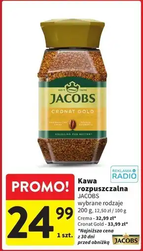 Intermarche Jacobs Cronat Gold Kawa rozpuszczalna 200 g oferta