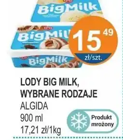 Rabat Big Milk Lody smak bakalia 900 ml oferta